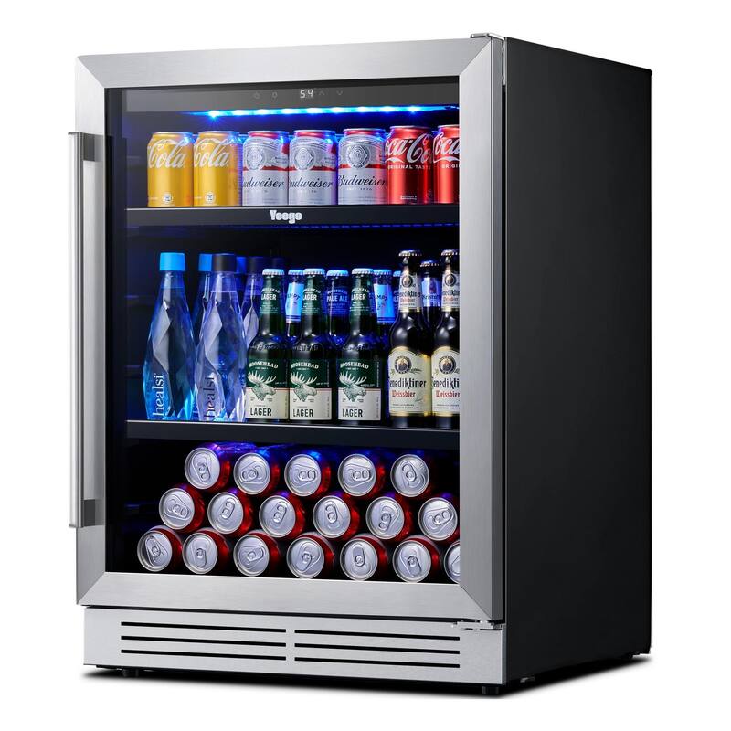 Yeego 23.4 Inch Beverage cooler 140 Can Can Built-in/Freestanding Beverage Refrigerator - 24 inch
