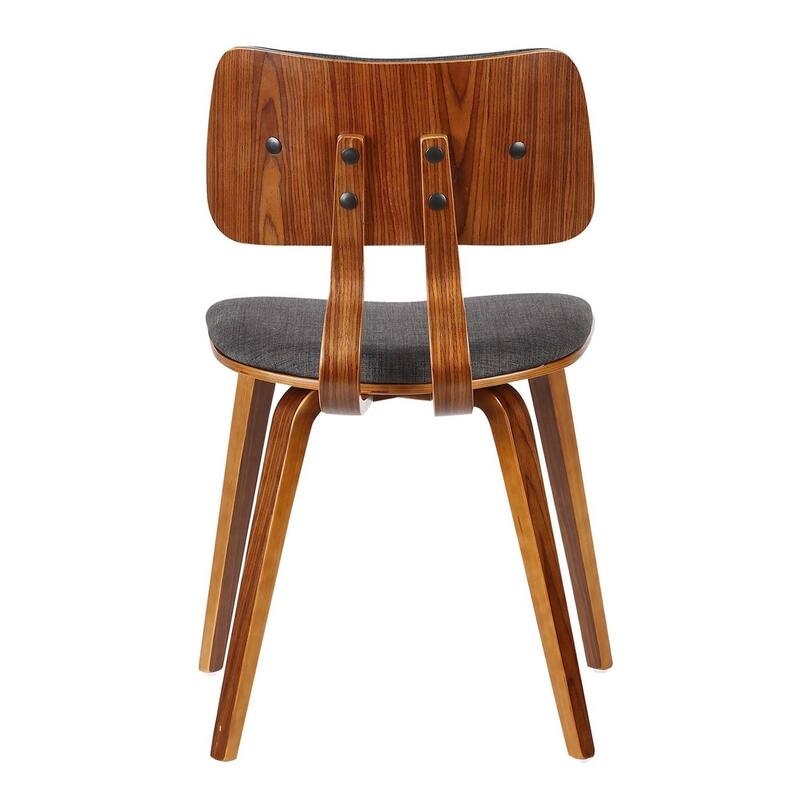 Fabric Upholstered Split Curved Back Wood Dining Chair - 29 H x 18 W x 20 L