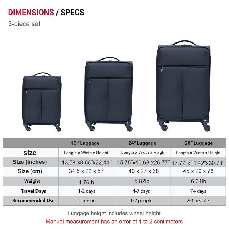 Oxford cloth suitcase black(No password lock)