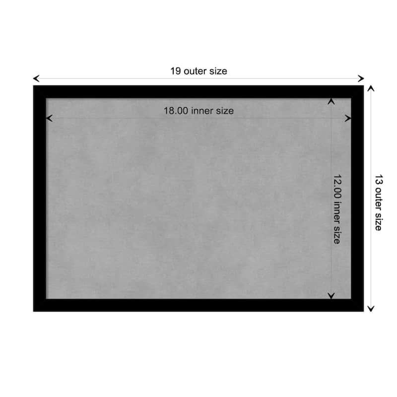 Amanti Art Black Gallery Deep Framed Magnetic Board - Board Size 18x12