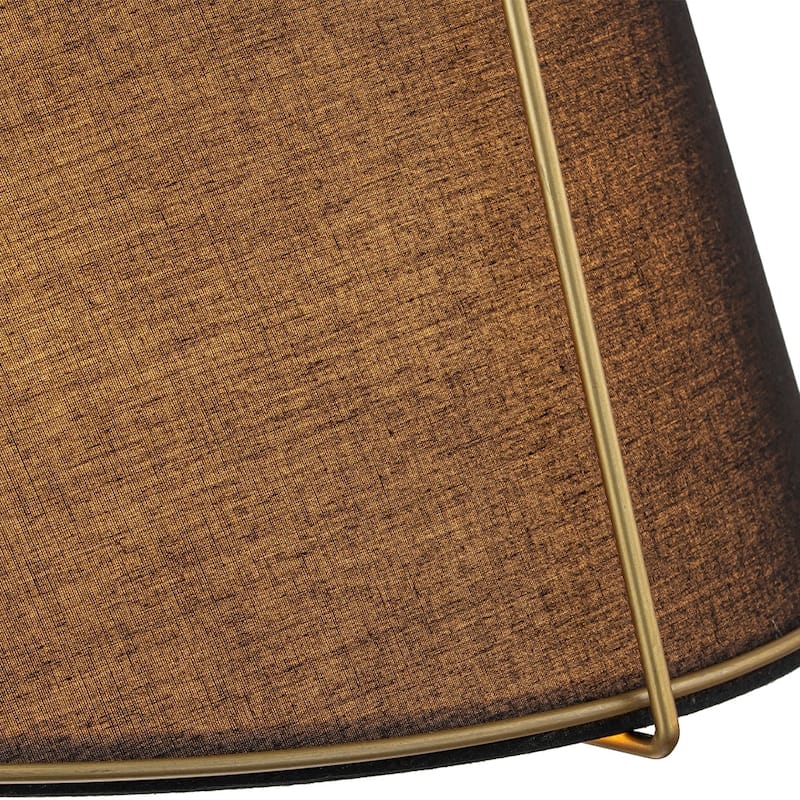 Mid Century 4-Light Conical Fabric Shade Lantern Pendant Ambient Light