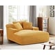 preview thumbnail 1 of 3, Cloudline Oversized Chaise Lounge Chair in Soft Corduroy, Cozy Sleeper Sofabed for Living Room, Bedroom, No Assembly Required Goldenrod
