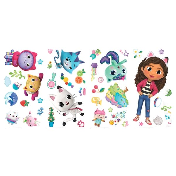 slide 2 of 5, Pink & Purple & Blue Gabby's Dollhouse Wall Decals by RoomMates