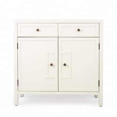 HomeRoots Imperial White Console Cabinet - 31' X '30' X '14