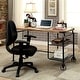 preview thumbnail 3 of 17, Furniture of America Wini Industrial Black 47-inch Metal Computer Desk