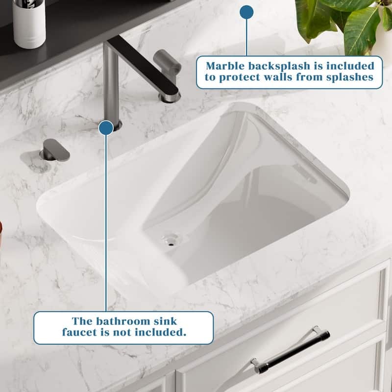 48-Inch Farm Style Bathroom Vanity with Square Sink