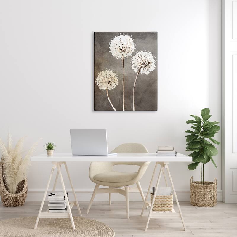 Stupell Fluffy Dandelion Plants Wildflower Botanical Blooms Canvas Wall Art, Design by Kim Allen