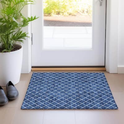 Premium Washable Super Soft Diamond Trellis Mayfield Rug