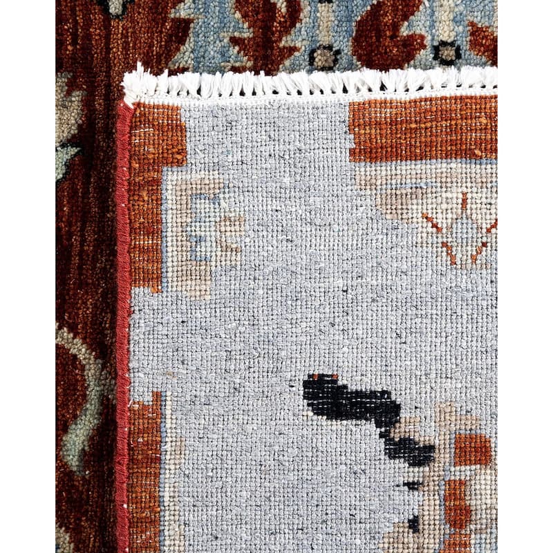 Ikat One-of-a-Kind Hand-Knotted Area Rug, Red - 8' 0" x 10' 4"