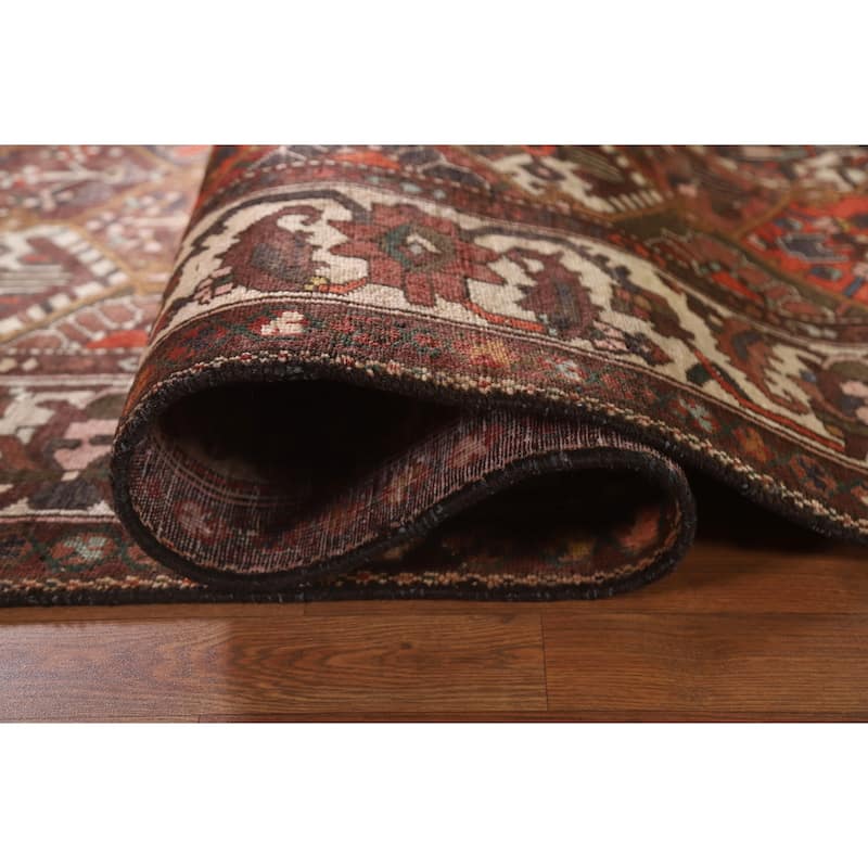 Bakhtiari Persian Vintage Area Rug Handmade Wool Carpet - 7'1"x 10'3"