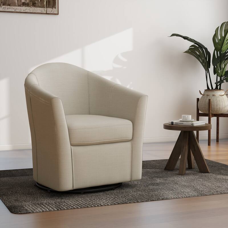 Swivel Accent Chair with Metal Base - 30.7"W x 29.9"H x 27.5"D