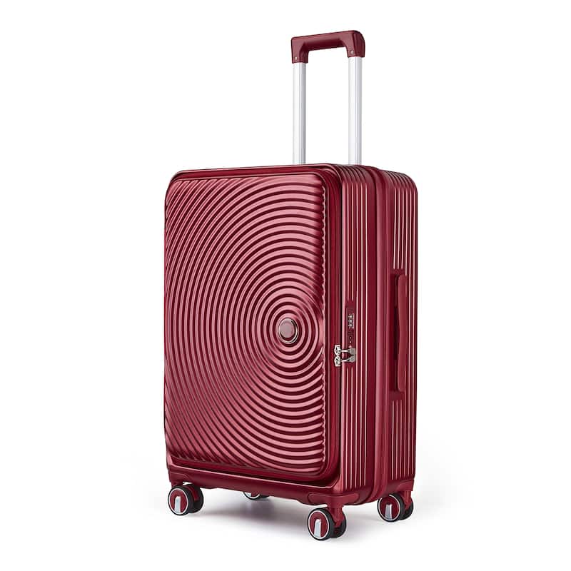 3 Piece PC Expandable Lightweight Carry On Luggage Sets with Front Pocket and Spinner Wheels & TSA Lock, for Men and Women