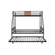 preview thumbnail 6 of 23, Twin over Full Bunk Bed with Safety Guardrail and Convenient Trundle for Home