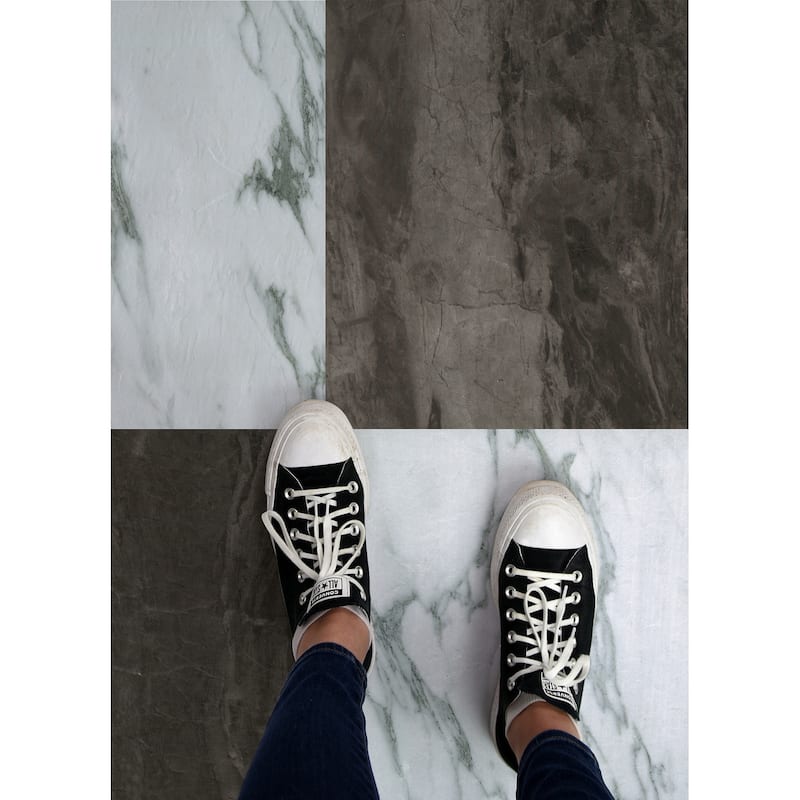 FloorPops Opaline Raven Peel & Stick Floor Tile Bundle