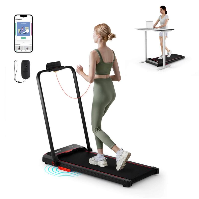 Costway 3 in 1 Folding Treadmill with Remote Control LED Display and - See Details - Black
