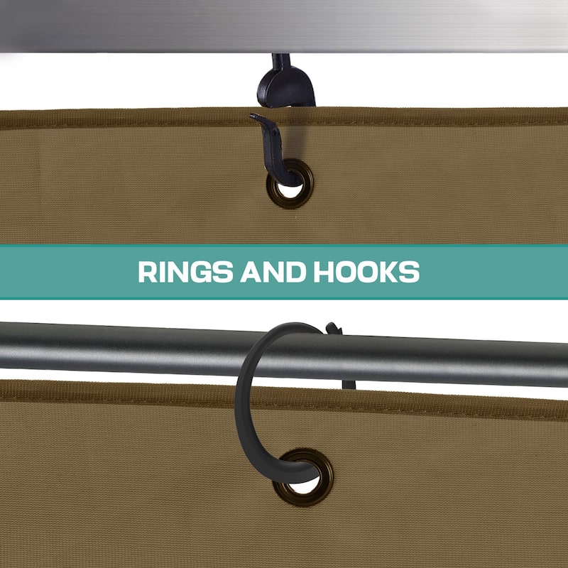 Aoodor 12'x12' Replacement Gazebo Mosquito Netting 4-Panel Sidewalls