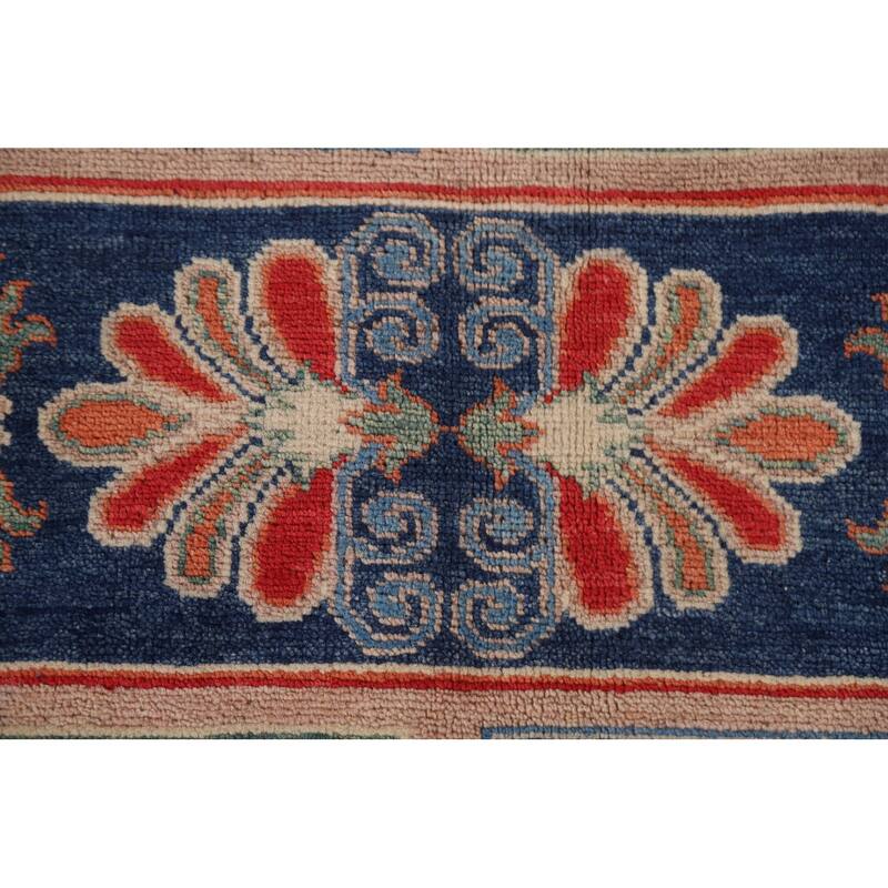 Garden Design Kazak Oriental Traditional Wool Area Rug Hand-knotted - 6'8" x 9'11"