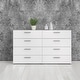 preview thumbnail 1 of 61, Porch & Den Angus Space-saving 8-Drawer Double Dresser White