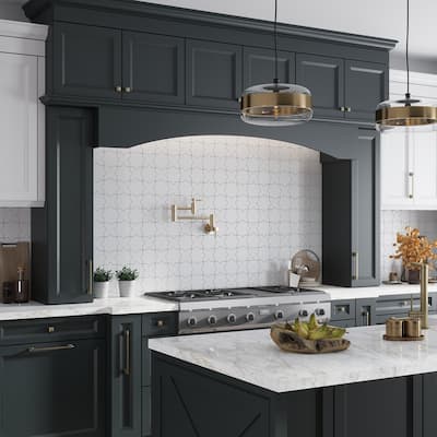 Apollo tile 5" x 5" Siena Matte White Ceramic Tile (5.37 sq ft/case) - 27 Pack