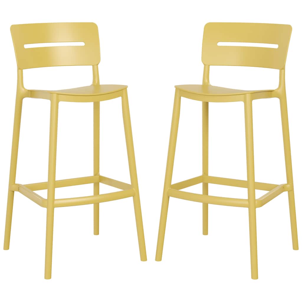 Frond and Form 29.5 Inch Outdoor Bar Stool (Set of 2)