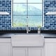 preview thumbnail 8 of 10, Highpoint Collection 33-inch Matte Stone Farmhouse Sink with Accessories