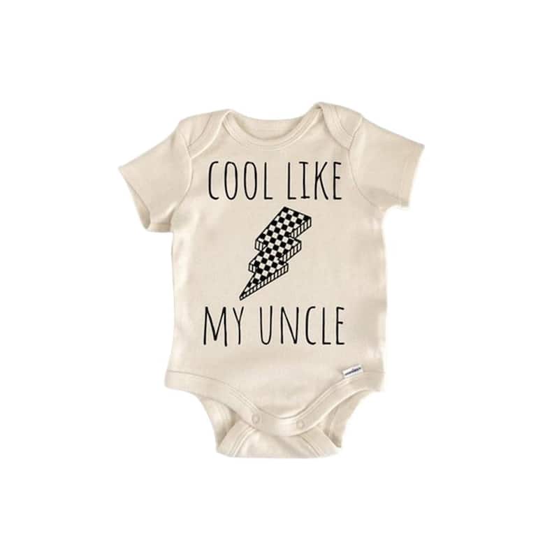 Retro Uncle Lightning - Baby Boy Girl Clothes Infant Bodysuit Funny Cute Newborn