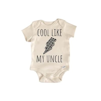 Retro Uncle Lightning - Baby Boy Girl Clothes Infant Bodysuit Funny Cute Newborn
