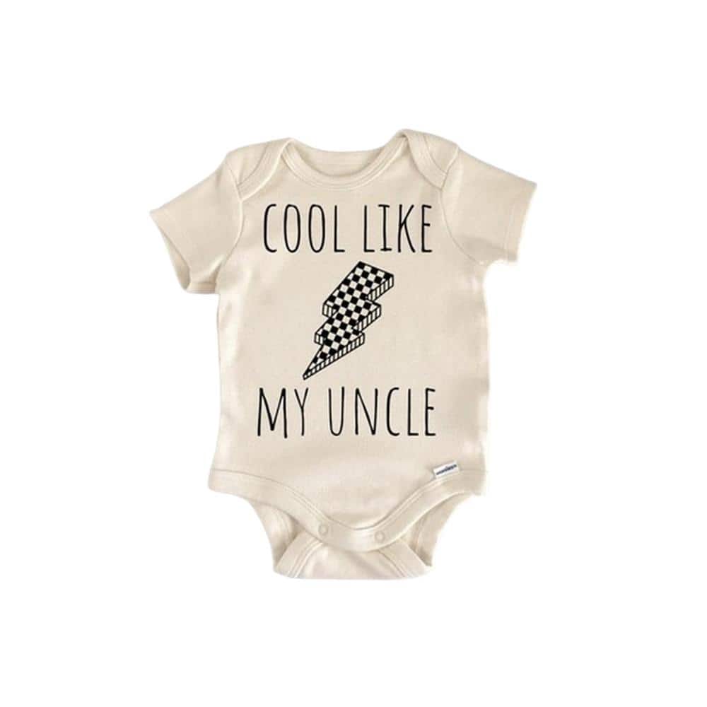 Retro Uncle Lightning - Baby Boy Girl Clothes Infant Bodysuit Funny Cute Newborn
