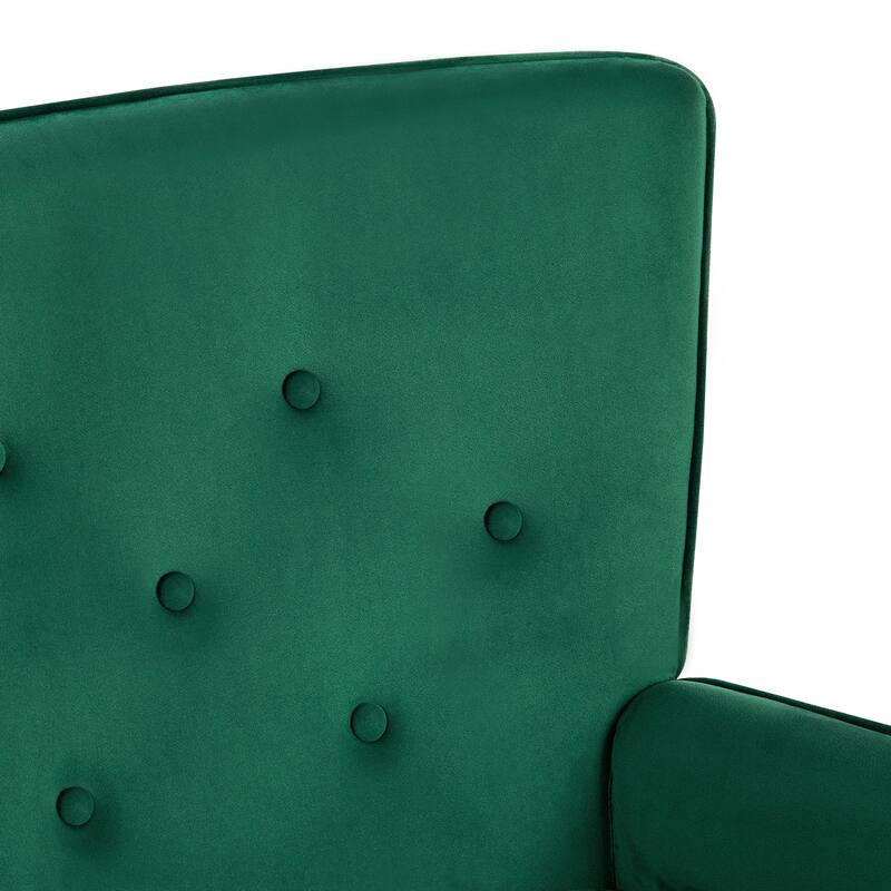 Velvet Upholstered Accent Chair Armchair for Living Room