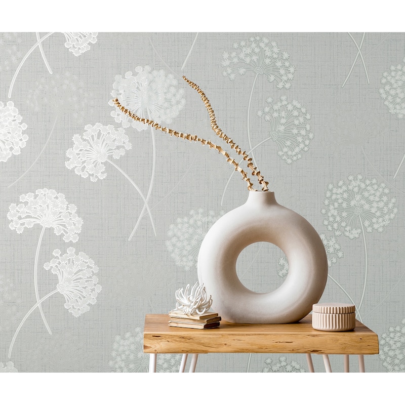 Fine Decor Grace Grey Floral Wallpaper