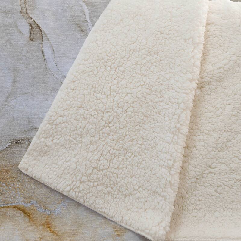 Premium Machine Washable Modern Abstract Sherpa Throw Blanket