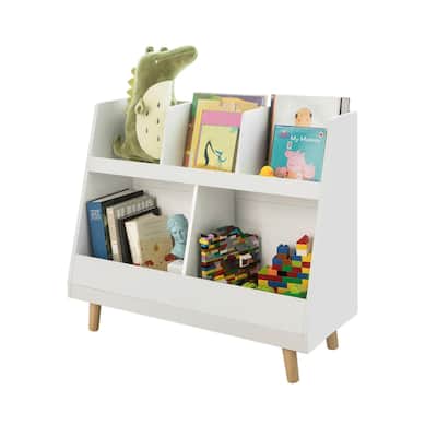SoBuy KMB19-W, Children Kids Bookcase Storage Display Rack Organizer Holder