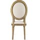 preview thumbnail 20 of 20, French Chic Vintage Dining Side Chair With Upholstered Linen Welted Fabric And Elegant Natural Rustic Wood Frame