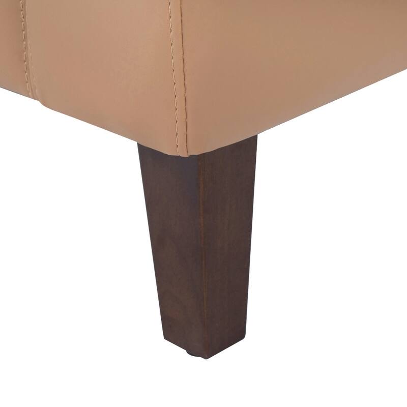 Commercial Modular Armless Middle Chair with Solid Wood Legs - 28.25"W x 31.5"D x 31.75"H