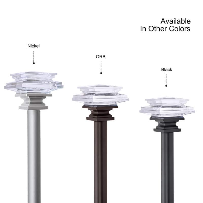 UTOPIA ALLEY Wall Mounted 3/4 Inch Curtain Rod - Adjustable Drapery Rods, Bedroom & Living Room Decorative Curtain Rods
