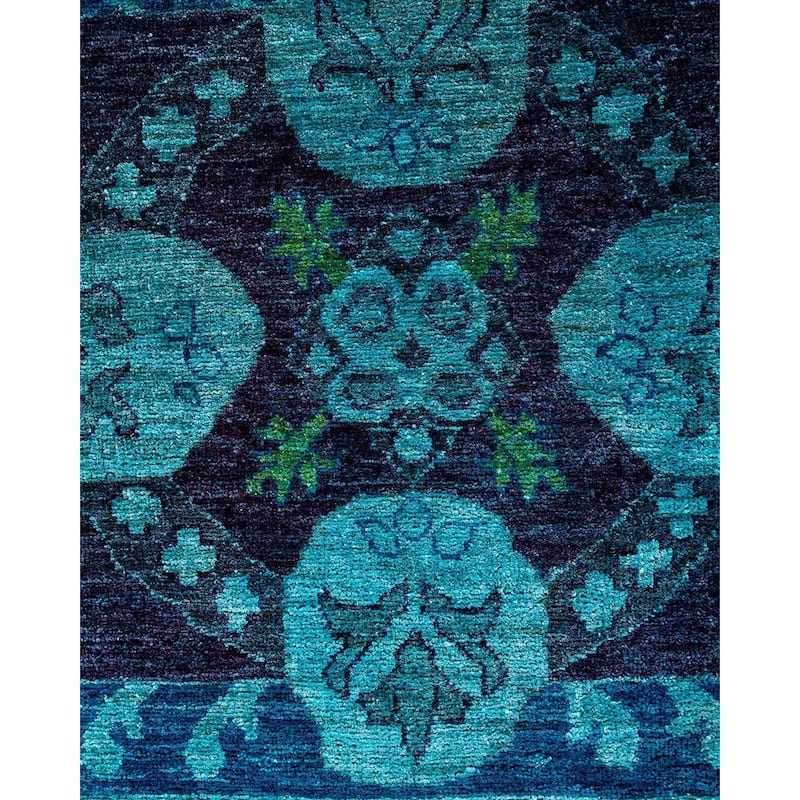 Contemporary Overdyed Wool Hand Knotted Area Rug - 6' 1" x 8' 5"