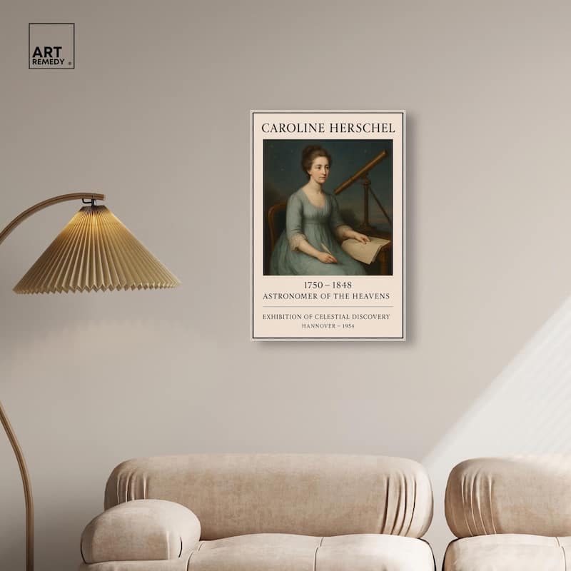 Early Female Astronomer Canvas by Art Remedy