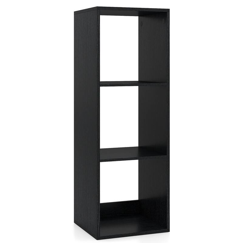 Gymax 3-Cube Open Back Bookcase Set of 2 w/ Anti-tip Kit Modern Style