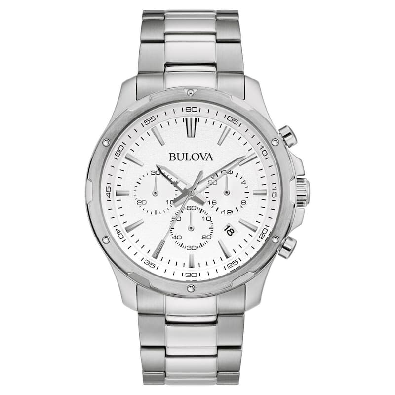 Bulova Men's Classic White Dial Watch - 96B335 - One Size