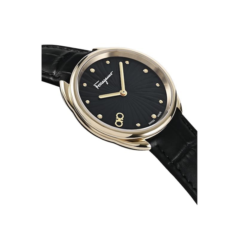 Ferragamo Women's Cuir 34mm Quartz Watch SFYN00420 - Black - One Size