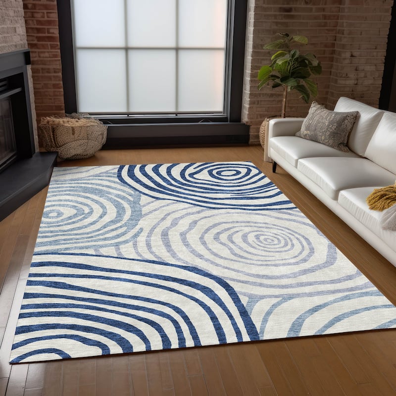 Machine Washable Indoor/ Outdoor Chantille Contemporary Dimensions Rug