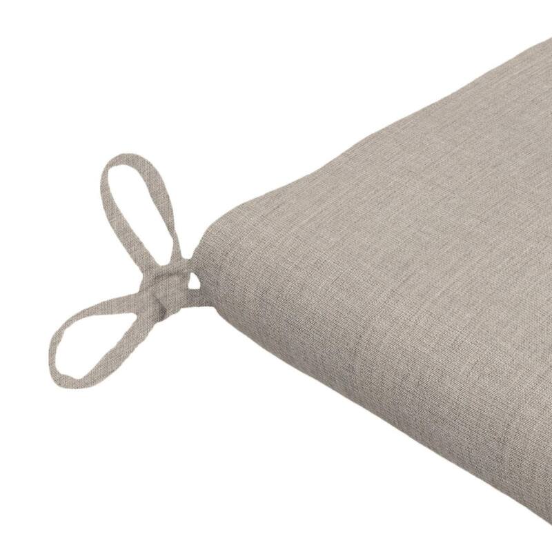 Sunbrella Stripe Fabric 1-Piece Indoor/Outdoor Bench Cushion, 48"W x 18"L, Brannon Redwood - 48"W x 18"L