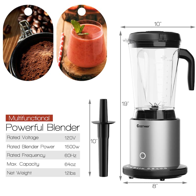 Costway 1500W Countertop Blender Smoothie Maker High Power Blender w/ - See details