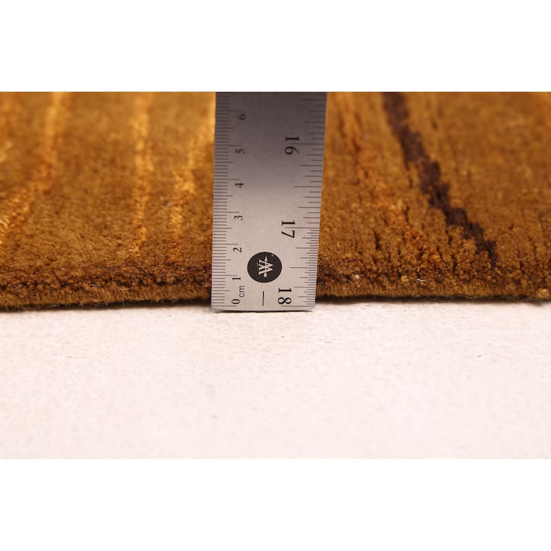 ECARPETGALLERY Hand-knotted Opulence Brown Silk, Wool Rug - 5'1 x 8'0