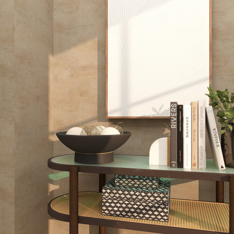 Black or White Ceramic Wide Decorative Bowl with Elevated Base
