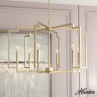 Hunter Zoanne 6-Light Modern Geometric Chandelier - Entry, Dining Room - Contemporary, Transitional