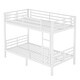 preview thumbnail 5 of 10, White Metal Twin XL Over Twin XL Bunk Bed with Under Bed Storage and Safety Guardrails