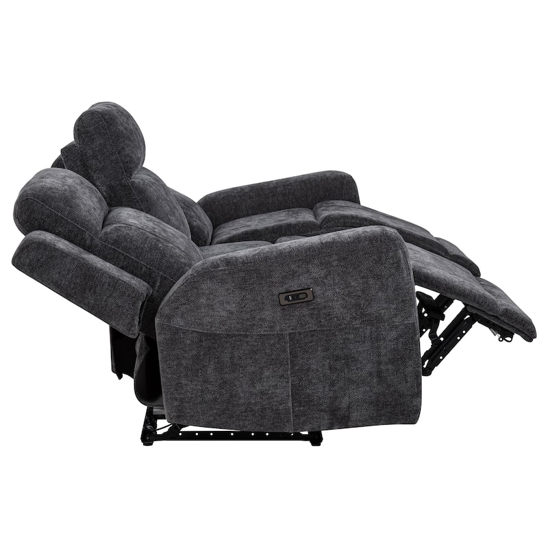 Kennett Chenille Upholstered Power Reclining Sofa