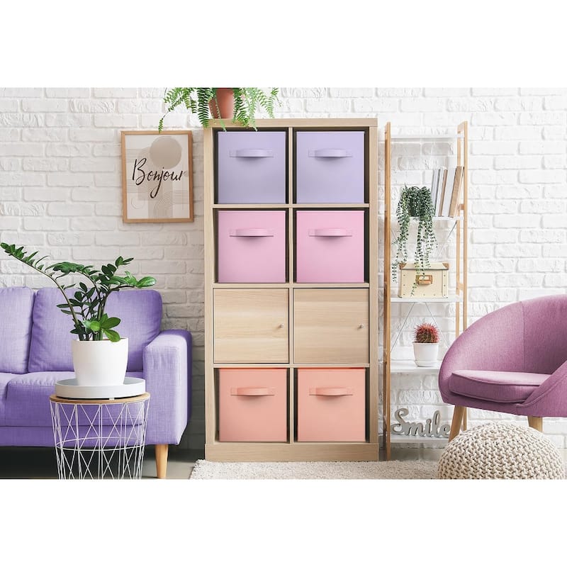 Home Storage Bundle - Foldable Pastel Drawer and Closet Bins, Lightweight Organization Solutions (6 Pack)