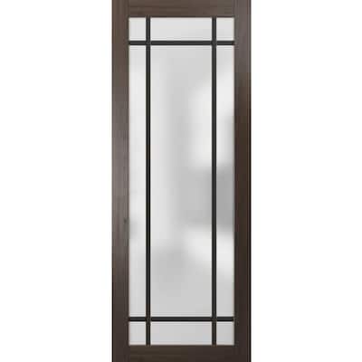 Slab Barn Door Panel 18 x 80 Planum 2112 Chocolate Ash Sturdy Finished